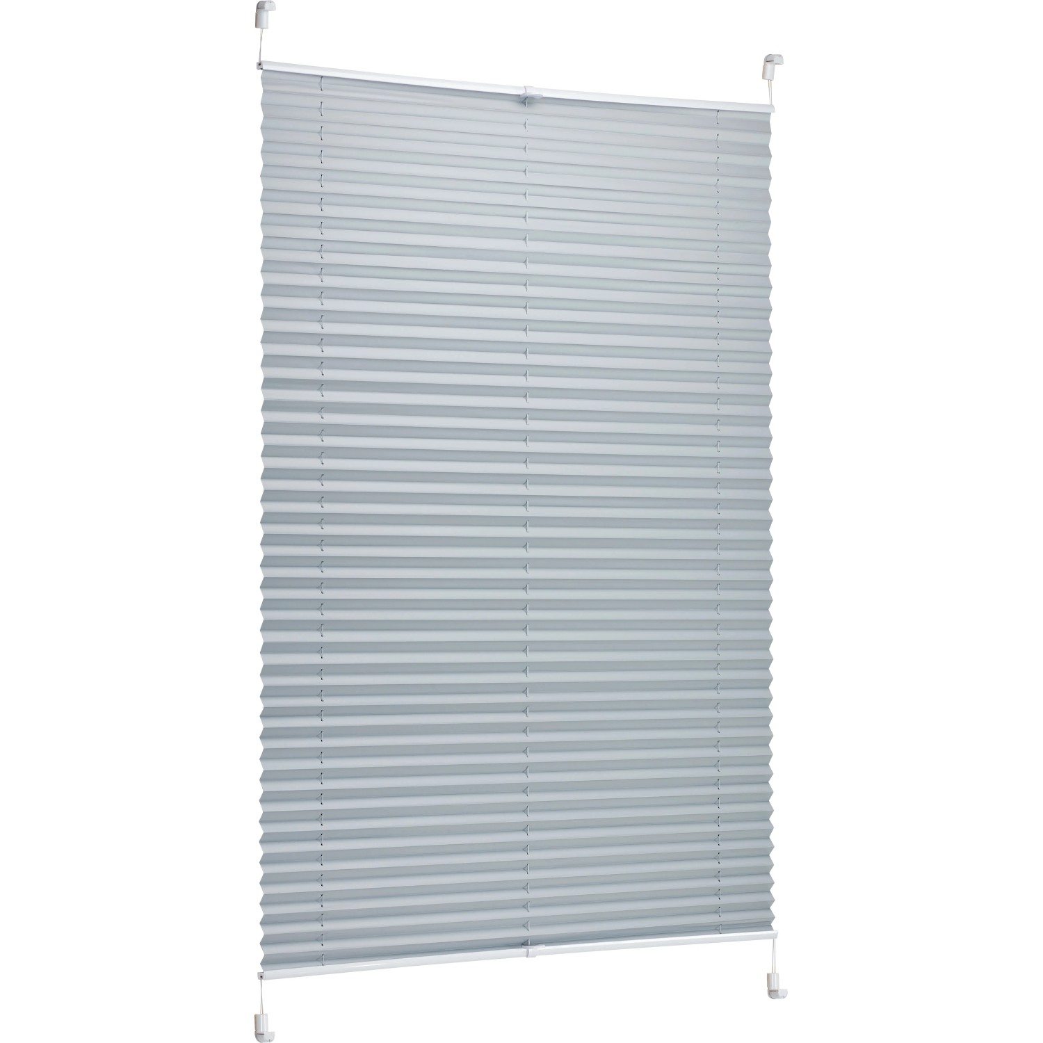 Thermo-Spannplissee Toledo, 90x130 cm, hellgrau, mit hitzereflektierender Beschichtung.