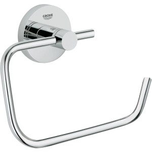 Grohe Essentials WC-Papierhalter ohne Deckel, Chrom, zur Wandmontage.
