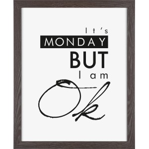 Brauner MDF-Bilderrahmen Yosemite 40x50 cm mit Grafikdruck.