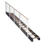 Treppe Kos 12 Stufen Buche Geölt 87 cm Design-Geländer Schwarz FSC®