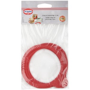Dr. Oetker Einkoch-Gummiringe, 8 rote Dichtungsringe für luftdichtes Einkochen.