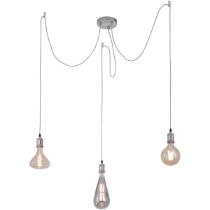 Just Light DIY Pendelleuchte, 3-flammig, Stahl, ohne Leuchtmittel.