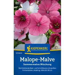 Kiepenkerl Malope-Malve Sommermalve Mischung mit rosa, violetten und weißen Blüten.