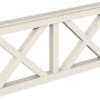 Skan Holz Brüstung Andreaskreuz, 180x84 cm, Fichte weiß, für Lauben & Pavillons.