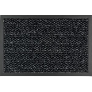 Anthrazitfarbene Astra Sauberlaufmatte Graphit, 130x200 cm, für den Innenbereich.