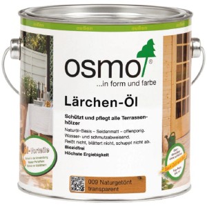 Dose Osmo Holzöl Spezial Lärche 2,5 l für Holz im Außenbereich.