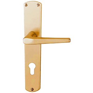 Alpertec Langschild-Garnitur Phil, Alu F4, für Profilzylinder-Türen.