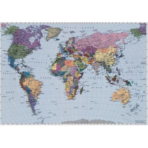 Komar Fototapete World Map  270 x 188 cm