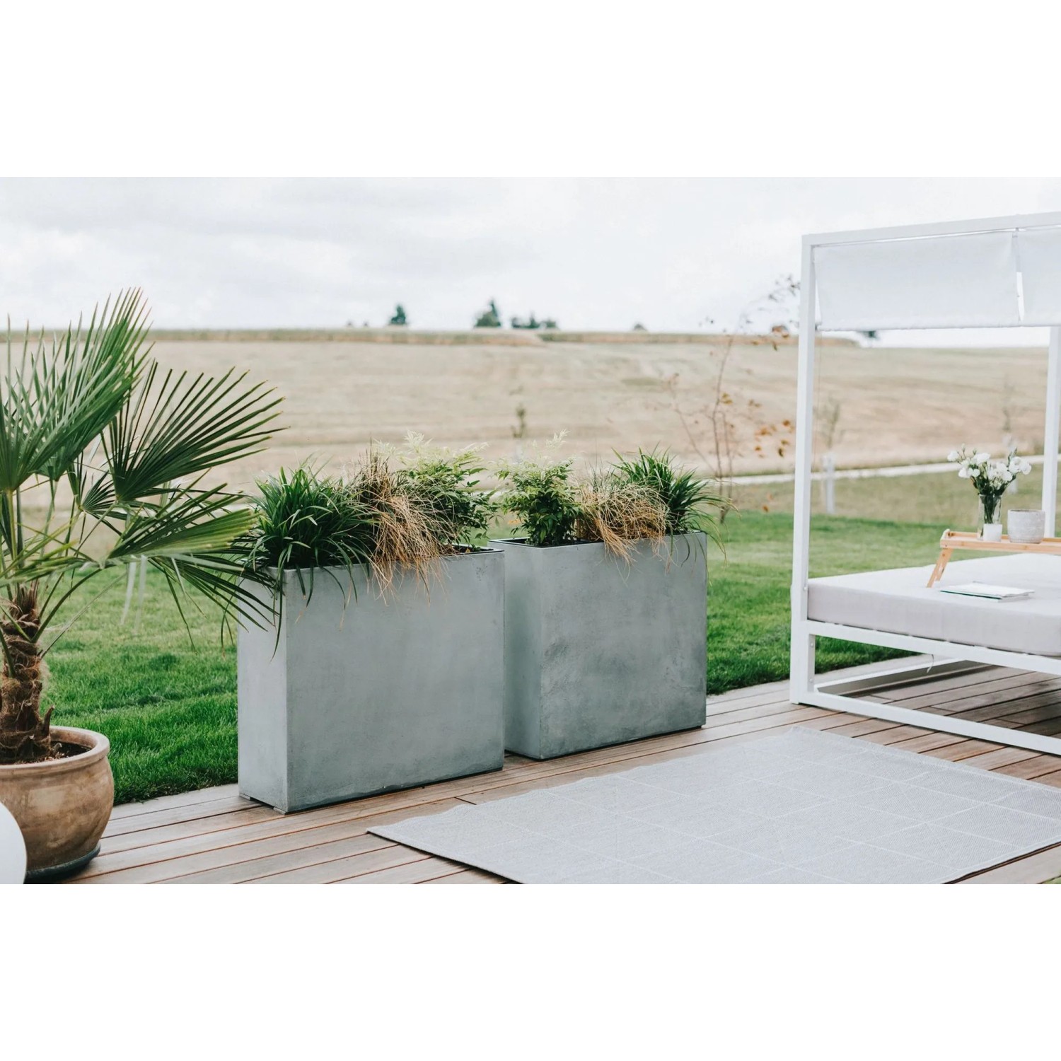 Vivanno Pflanzkbel Elemento 88 cm x 30 cm x 75 cm Betonoptik Grau kaufen  bei OBI