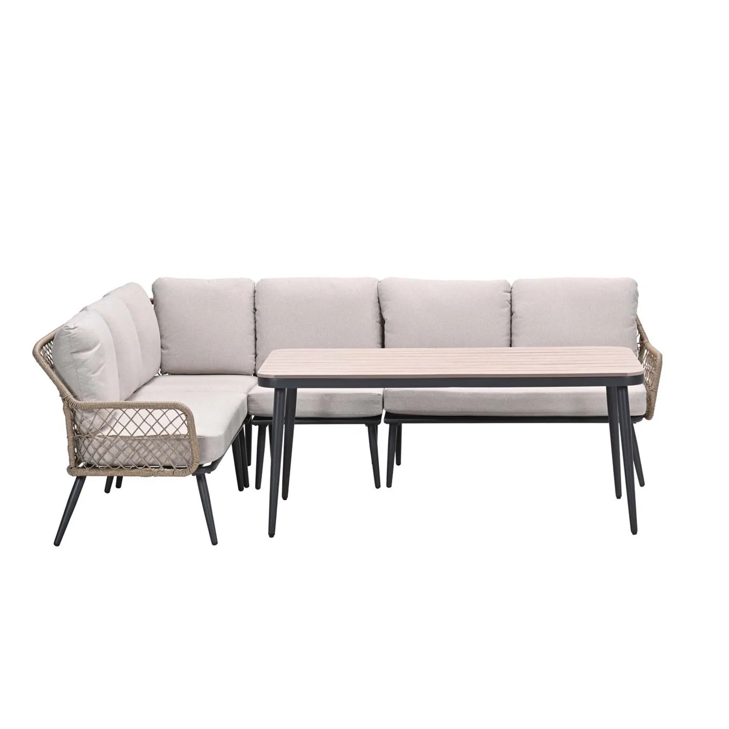 Garden Impressions Allasio Lounge- Dining Eckset - 5tlg. - Outdoor-Design mit funktionaler Dining-Höhe_8