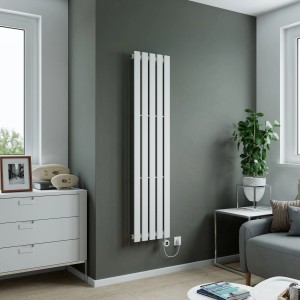 Azur Elektrischer Handtuchwärmer Stacy 160 x 37,2 cm 700 W Typ 6.1 Weiß