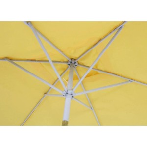 Gelber, neigbarer MCW Sonnenschirm Castellammare 2x3m, Innenansicht