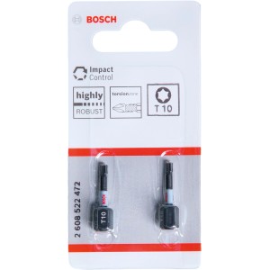 Bosch Insert Bits T10 Impact Control, 2 Stück, für hohe Beanspruchung.