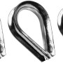 Seilflechter Kauschen Set, 5 Edelstahl-Kauschen, 3 mm Stärke zur Seilverstärkung.