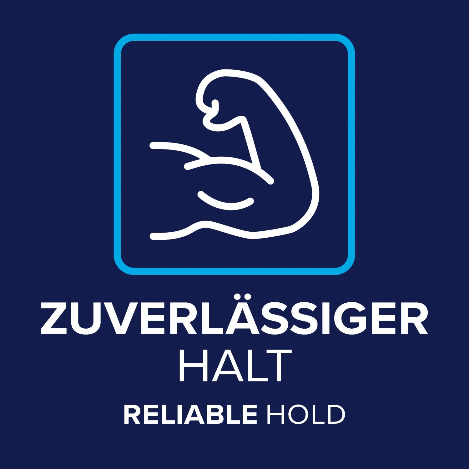 Symbol für zuverlässigen Halt des tesa Insect Stop Magnetvorhangs.