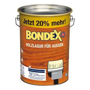 Bondex Holzlasur für Außen, hellblaugrau, 4,8 l Dose. Holzschutz für Zäune, Fenster und mehr.