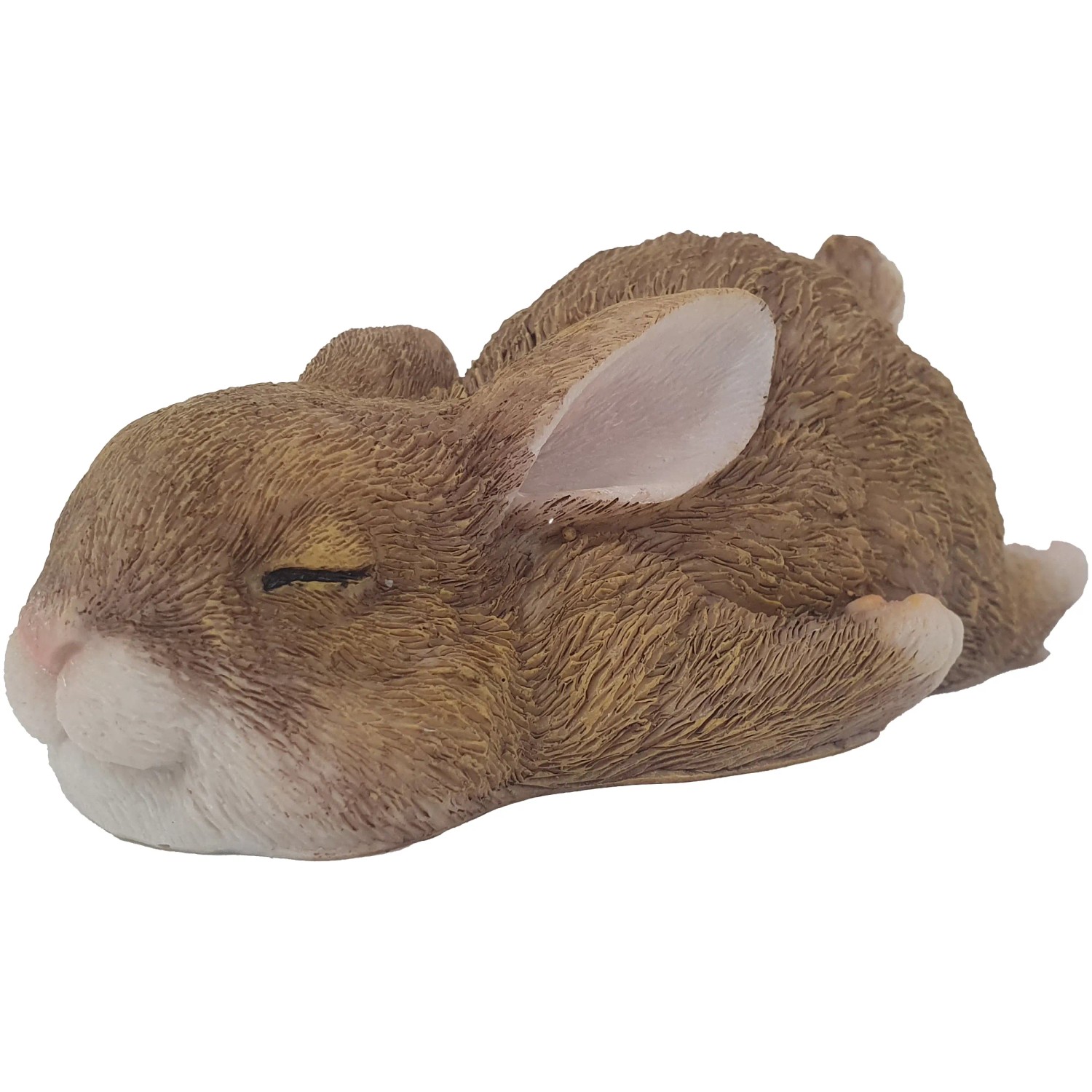 Heunec Kuschelhase Liegend, 23 Cm Braun – Kuschelweicher Plüschhase Mit Weißen Ohren