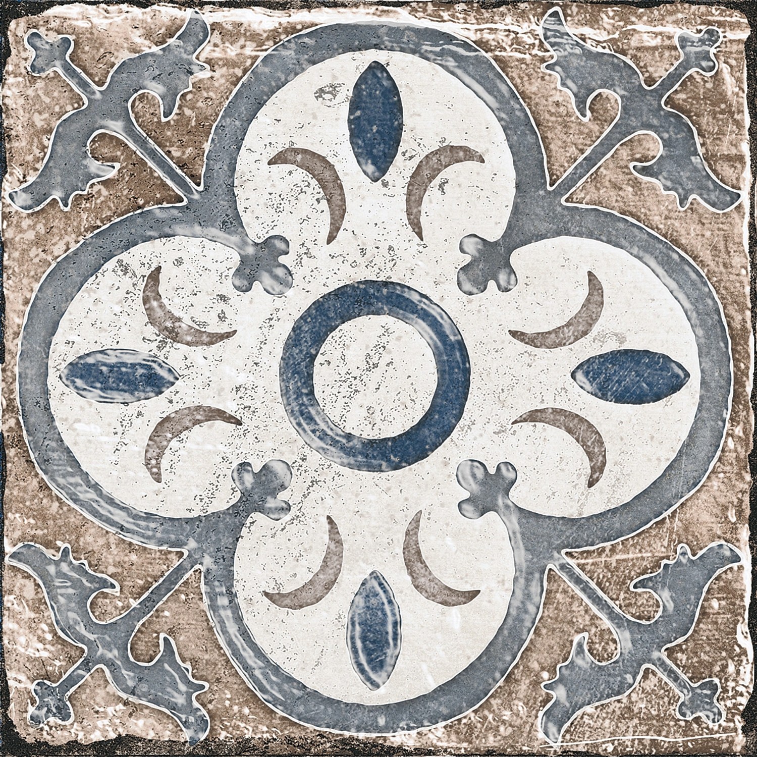 Dekorative, matte Bodenfliese aus Feinsteinzeug, 20x20 cm. Ideal für Wohnräume.