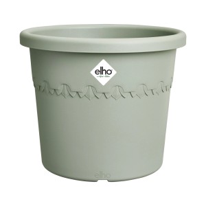 Elho Blumentopf Algarve Cilindro, Ø 40 cm, grün, mit dekorativem Blumenmuster.
