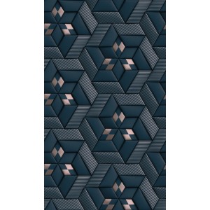 A.S. Creation Fototapete mit 3D Grafik in Blau-Grau, modernes Design für Wandgestaltung.