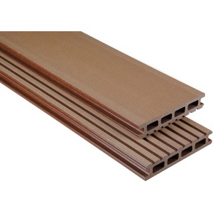 Kovalex WPC Terrassendielen, gebürstet, braun. Zuschnitt in 2,6x14,5x200 cm.