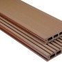 Kovalex WPC Terrassendielen, gebürstet, braun. Zuschnitt in 2,6x14,5x200 cm.