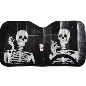 OkCars Frontscheibenabdeckung mit Motiv Skelett