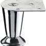 Verchromter Hettich Möbelfuß Ola, 70 mm hoch, für Möbelbau und Design.
