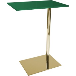 Kayoom Beistelltisch Lucy, grün-goldener Deko-Tisch aus Edelstahl, 63x34x50 cm.