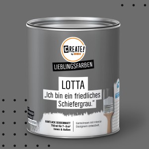 CREATE! by OBI Lieblingsfarben Buntlack Lotta Schiefergrau seidenmatt 750ml