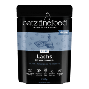 Catz Finefood Purrrr No.105 Lachs, 80g Katzen-Nassfutter mit Lachs und Nachtkerzenöl.