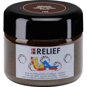 Marabu Relief Paste Edelkastanie mit Glittersand, für Wand-Akzente und plastische Strukturen.