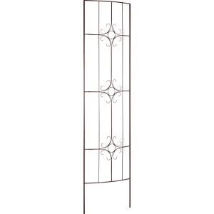 Rechteckiges, bronzefarbenes Eisen Spalier, pulverbeschichtet, 180 cm hoch, für Gartendekoration.