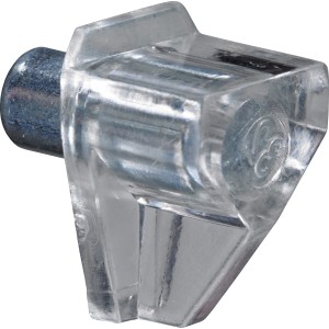 Hettich Bodenträger Safety, 6 mm, transparent, für Regalböden und Möbel.