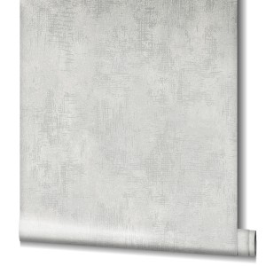 Vliestapete Nabucco in Hellgrau mit Putzstruktur und Vintage-Look.