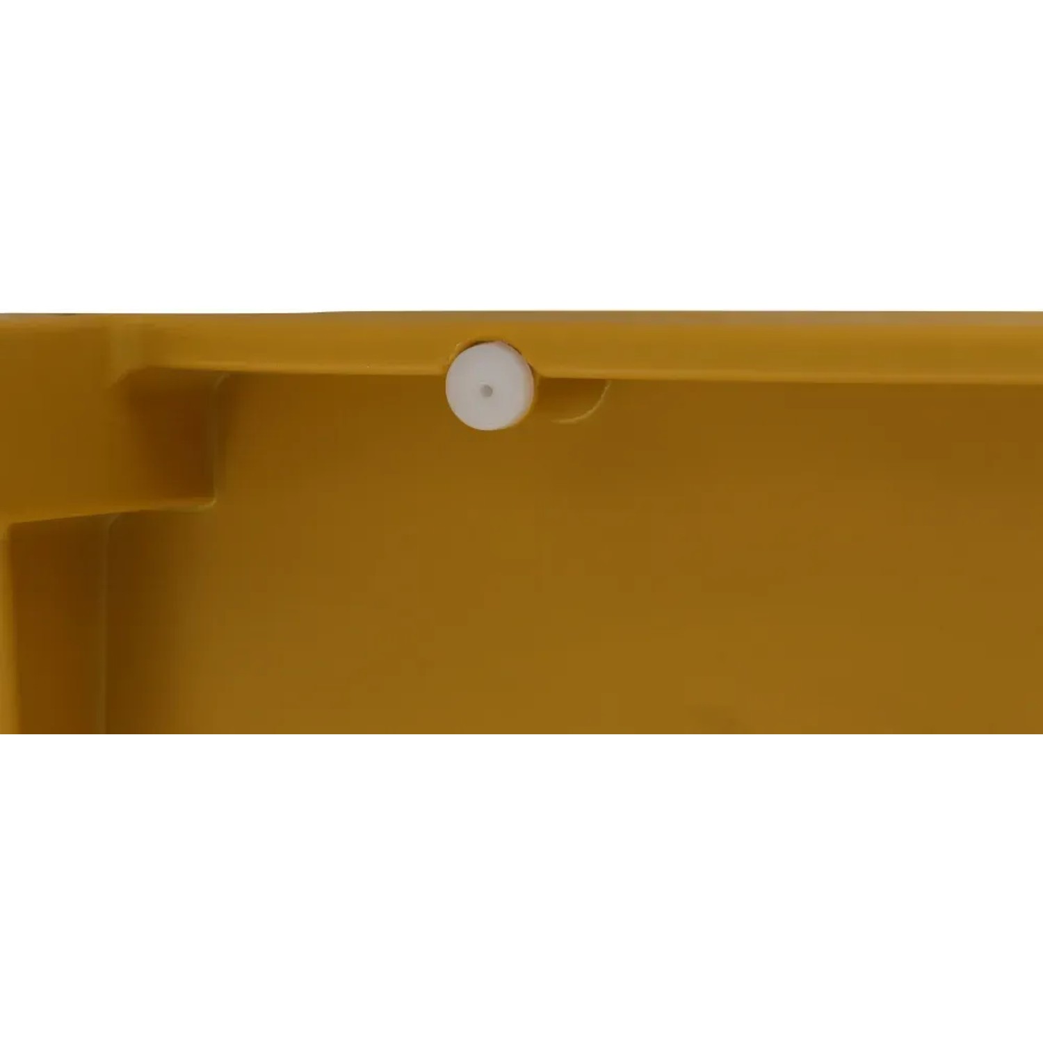 Detailaufnahme: Siena Garden Lane Stapelsessel in Senfgelb, Fokus auf Material und Verarbeitung.