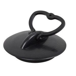 Schwarzer Kirchhoff Ventilstopfen (45,5 mm) für Nirosta-Spülen.