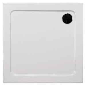 Sanotechnik Duschwanne Venus, quadratisch, 80x80 cm, Weiß, aus Acryl mit Ablauf