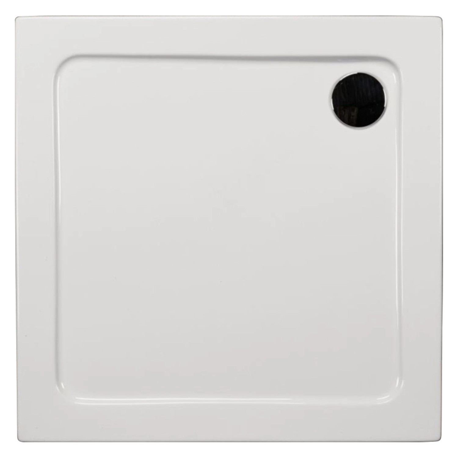 Sanotechnik Duschwanne Venus, quadratisch, 80x80 cm, Weiß, aus Acryl mit Ablauf