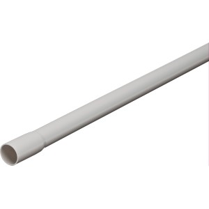 Helles, starres EN 16 Isolierrohr, 2 m lang, für die Aufputzmontage.