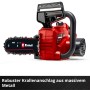 Einhell Akku-Kettensäge GE-LC 18/25 Li Solo, rot/schwarz. Kompakte Akku-Kettensäge für Gartenarbeiten.