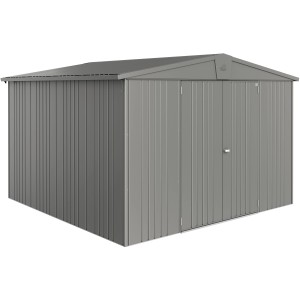 Biohort Metall-Gerätehaus Europa, Quarzgrau-Metallic, 8,9 m².