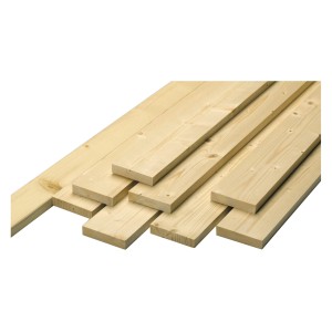 Fichte/Tanne Schalbretter, 3-seitig gehobelt, 20x95x2500 mm, für Innenausbau und Dach.