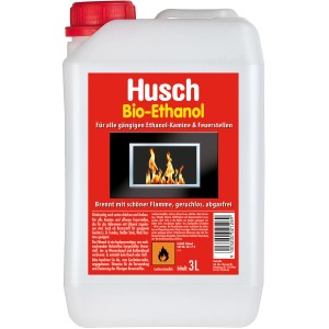 Kanister Husch Bio-Ethanol 3L für Kamine & Feuerstellen. Brennstoff geruchlos & rußfrei.