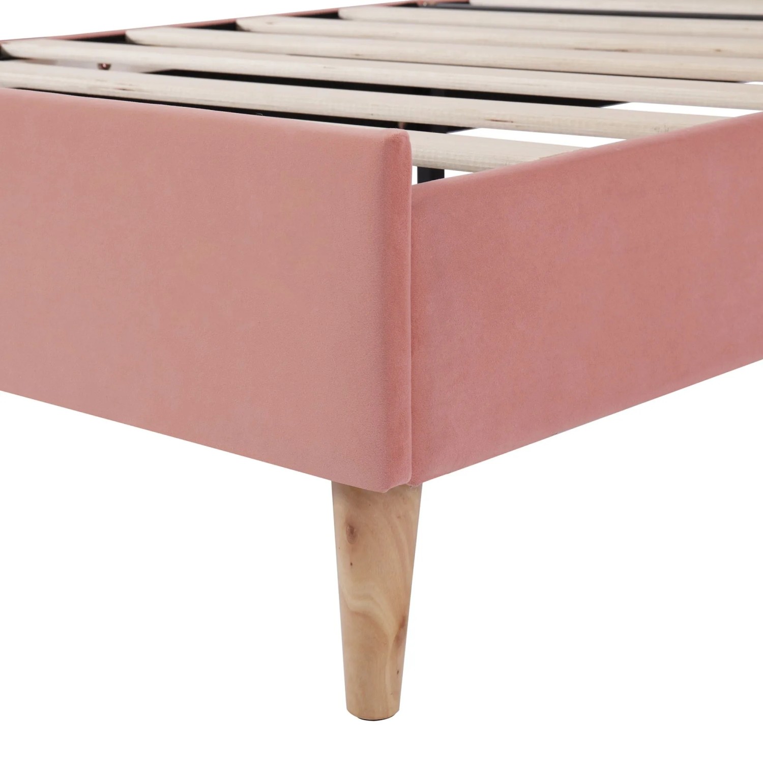 okwish Polsterbett 90x200cm mit Höhenverstellbarem Kopfteil Jugendzimmer Rosa ohne Matratze_10