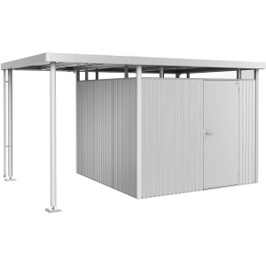 Biohort Seitendach für HighLine 4 Gartenhaus, silber-metallic, 150x275x222 cm.