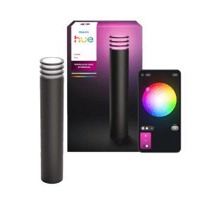 Philips Hue Lucca Wegeleuchte: Smarte Außenleuchte mit Farbwechsel und App-Steuerung.