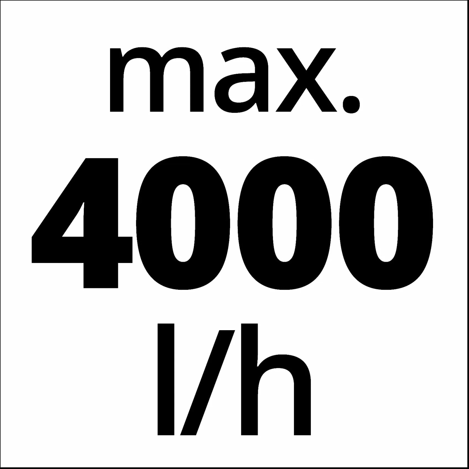 Symbolbild: Max. Fördermenge 4000 l/h für Einhell Vorfilter und Pumpenzubehör.