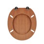 Sinobath WC-Sitz mit Absenk-Automatik Rotbraunes Holzmaser Dekor_3