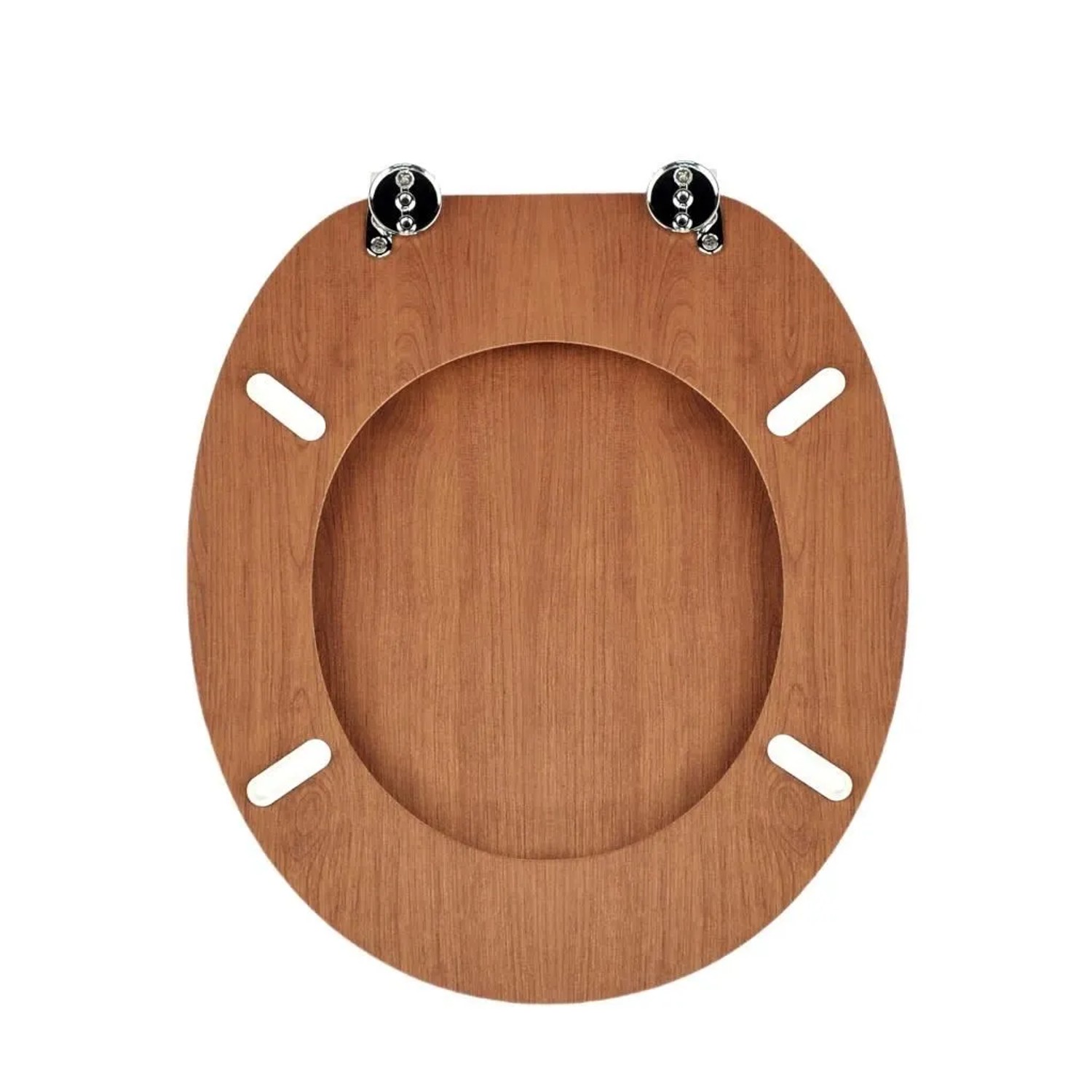 Sinobath WC-Sitz mit Absenk-Automatik Rotbraunes Holzmaser Dekor_3